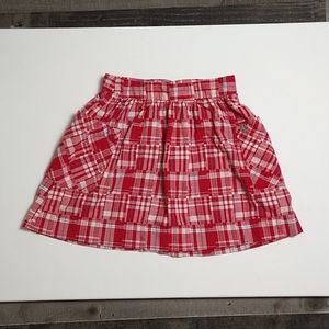 Red Plaid Obey Propaganda Mini Skirt Size 25